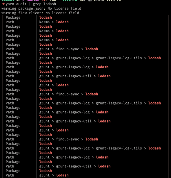 yarn-audit-grep
